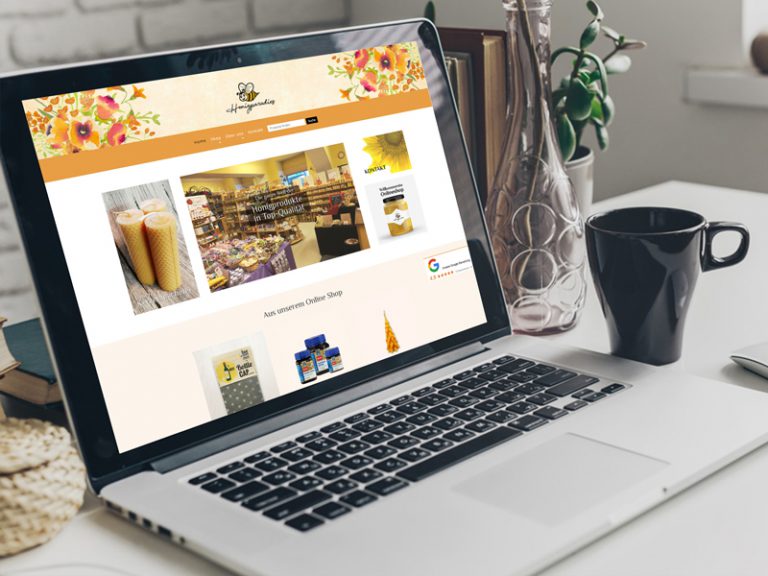 Honigparadies Graz Onlineshop Website 768x576