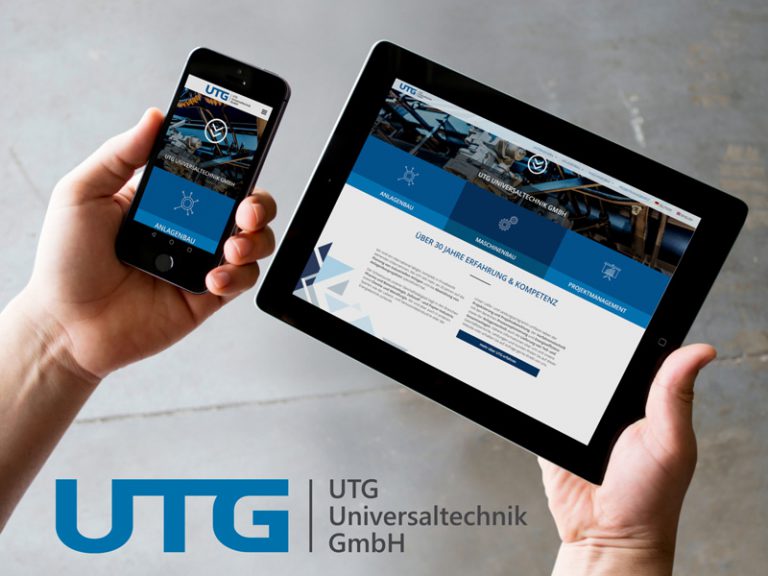 UTG Universaltechnik GmbH Website 768x576
